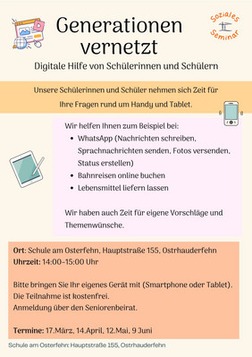 Flyer mit Termin und Inhalt