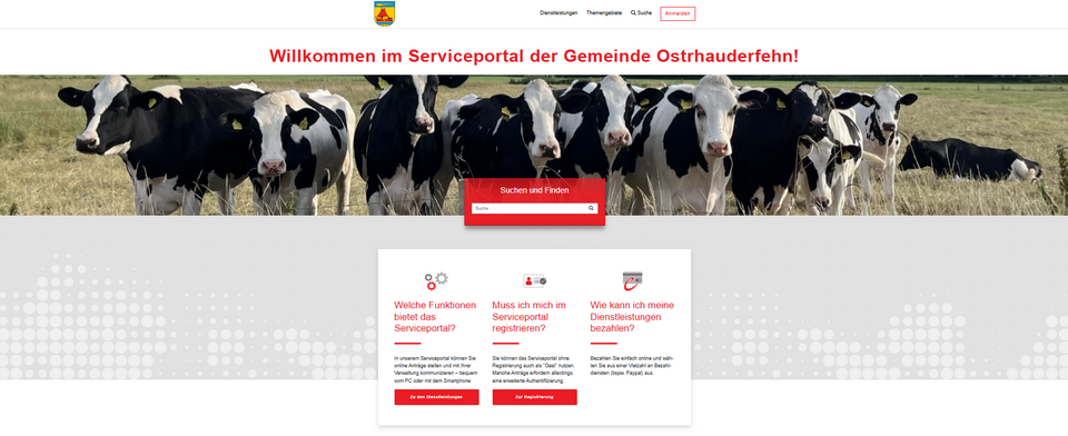 Screenshot Startseite Open Rathaus