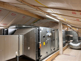 Lüftungsanlage im Dachgeschoss