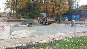 Baustelle Boulebahn am Rathaus