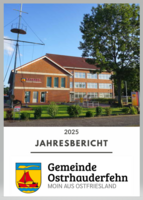 Deckblatt Jahresbericht 2025 mit Ansicht des Rathauses