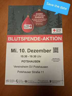 Plakat Einladung Blutspende-Aktion