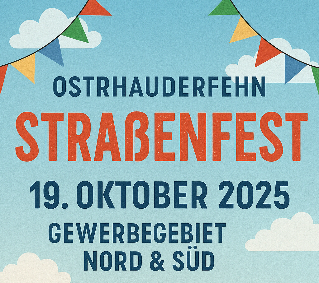 Plakat für das Straßenfest in Ostrhauderfehn am 19.10.2025