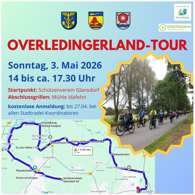 Plakat Overledingerland-Tour mit Informationen
